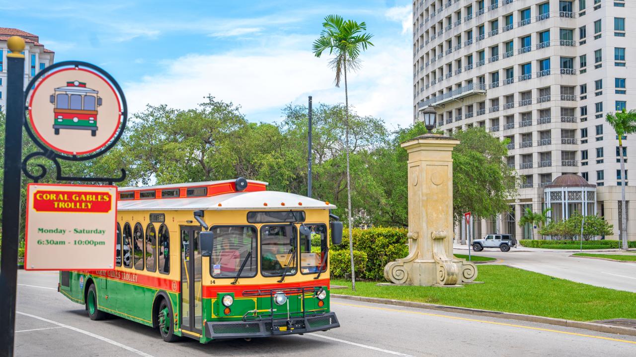 Photo of Coral Gables trolley