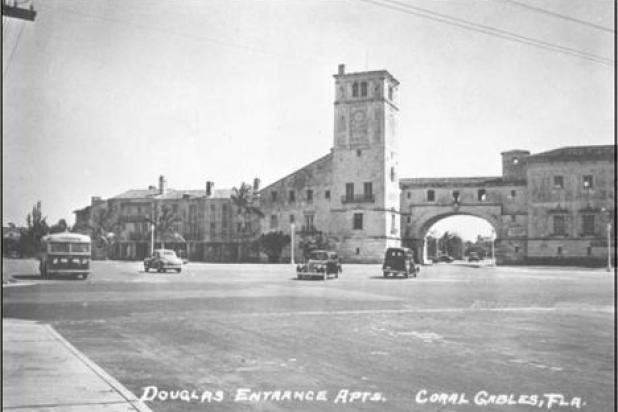 Douglas entrance historical photo