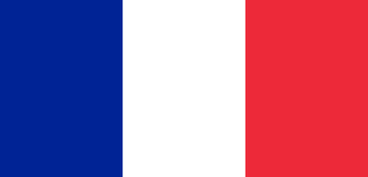 French flag, three columns of blue, white, and red