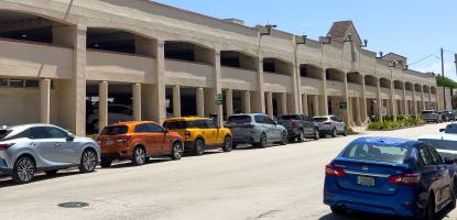 Cars parked on the street