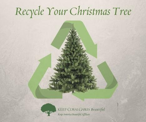 Christmas tree recycling flyer