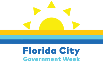 Florida City Government Week logo with sun