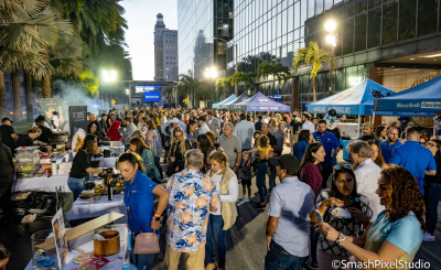 Crowd of people at Burgerliscious festival