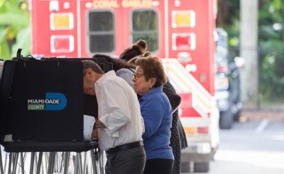 Voters at the poll