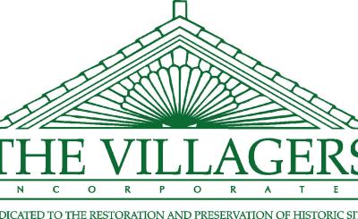 Villagers logo, Green outline of a roof over the title the Villagers